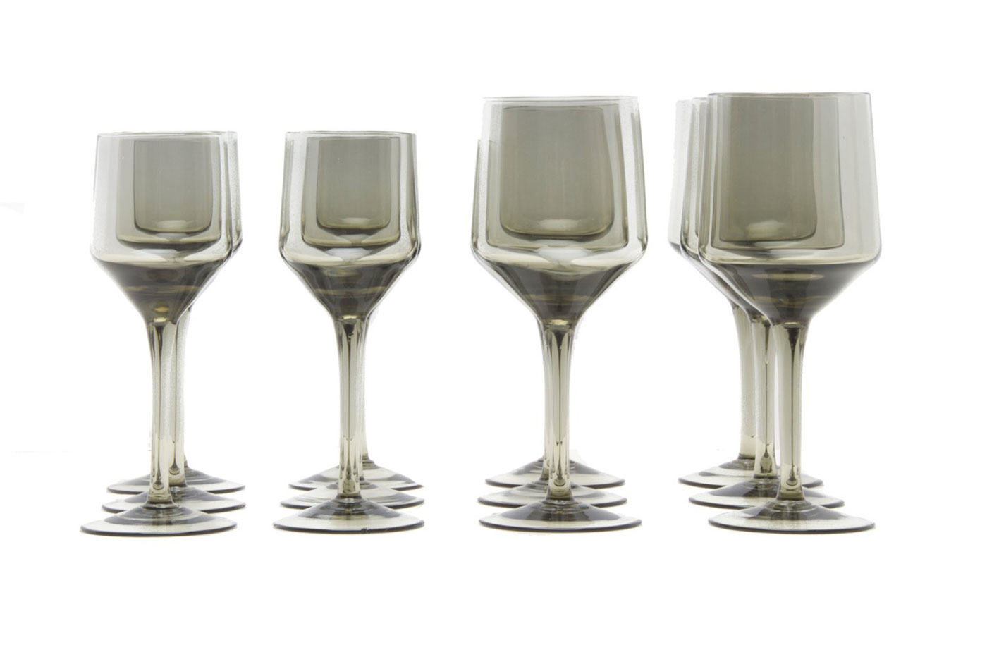 Obegi Home Accessories Orrefors Smoked Glass Wine Glass Rhapsody Design