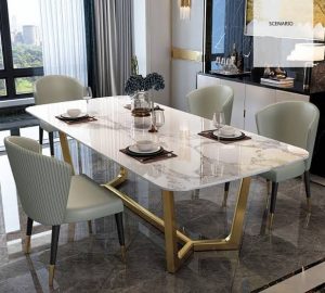 Marble Top Dining Table